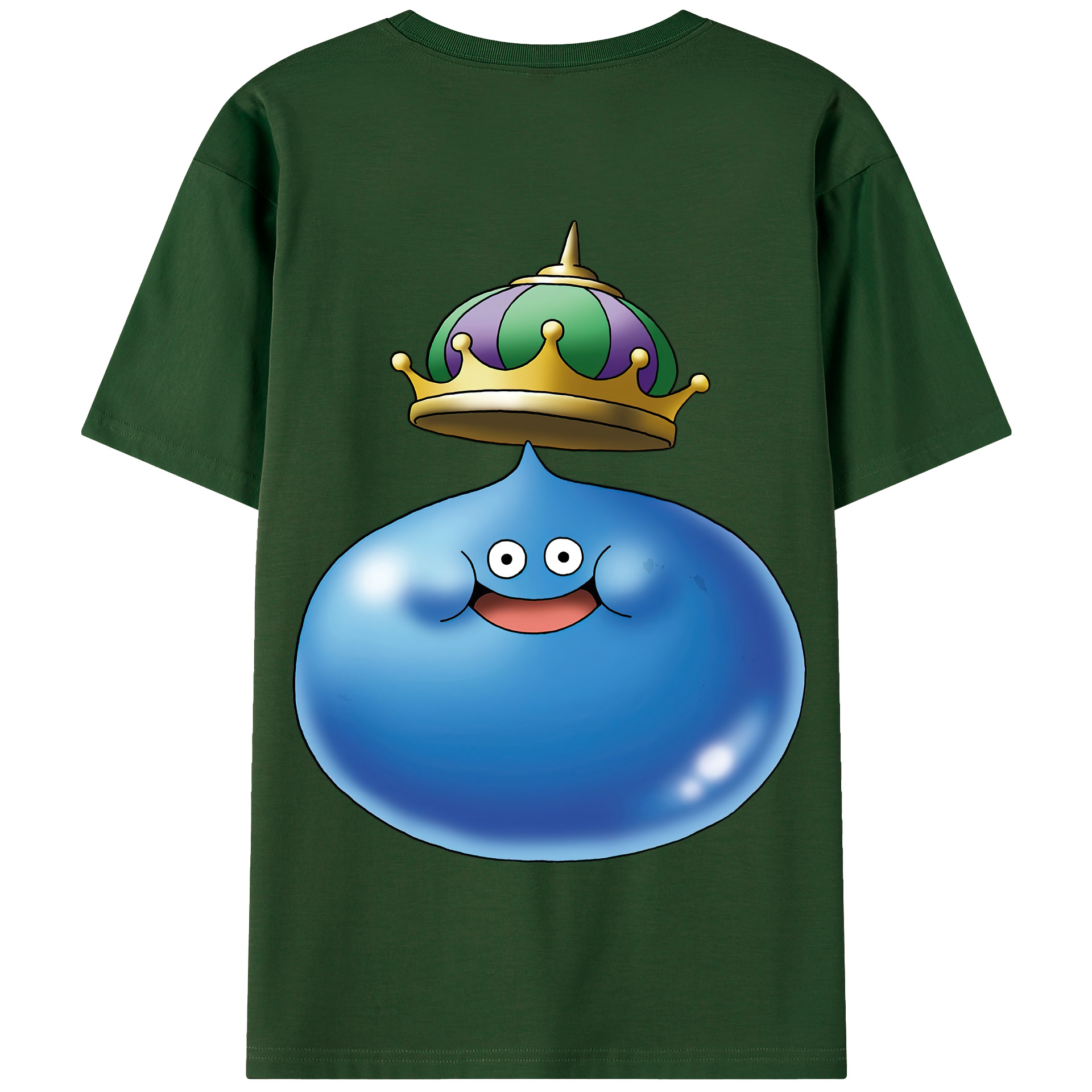（画像用） ドラゴンクエスト Doragon Kuesuto Dragon Quest 綿100％半袖Tシャツ（背面プリント）